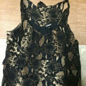 Women's Express Snake Skin Patterned Tank Top